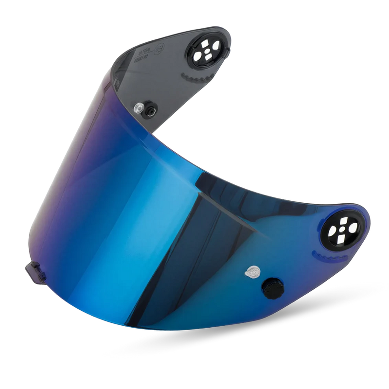 Nolan X-804 UC Iridium Mirror Blue visor for the X-804 RS Ultra Carbon
