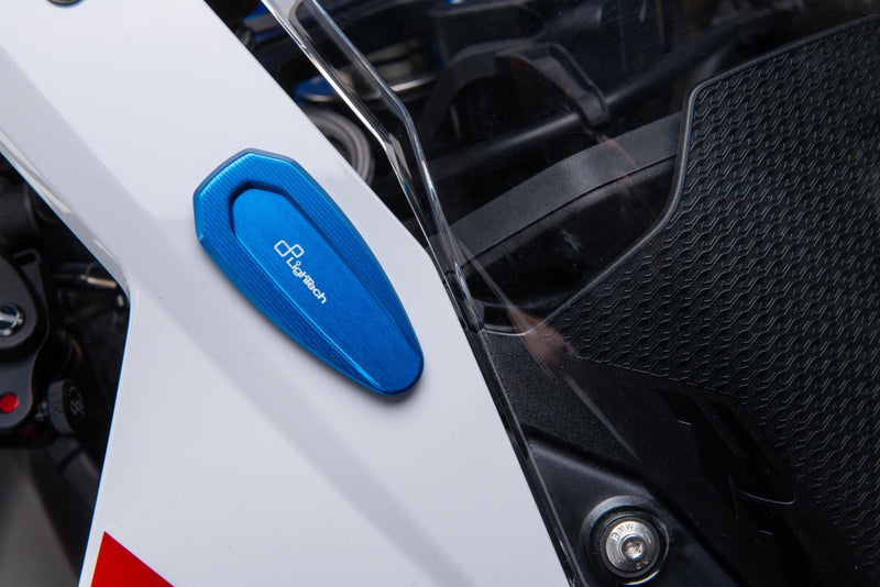LighTech SPE122 anodised aluminium mirror caps for BMW S1000RR K67