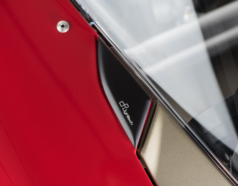 LighTech SPE123 anodised aluminium mirror caps for Ducati Panigale V2 955