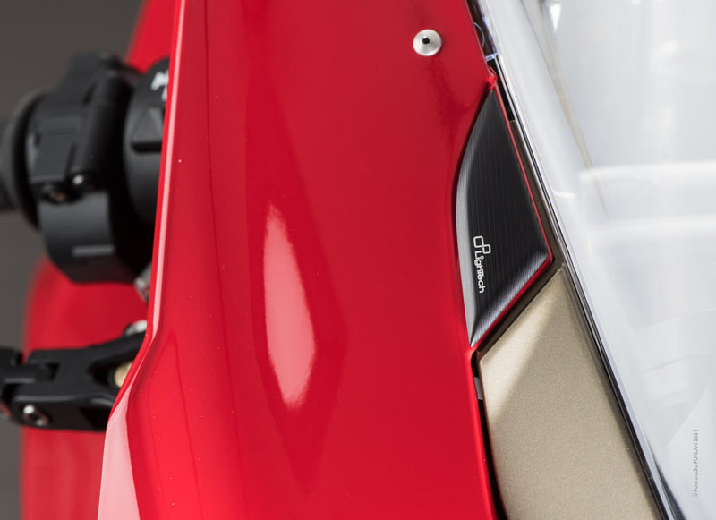 LighTech SPE123 anodised aluminium mirror caps for Ducati Panigale V2 955