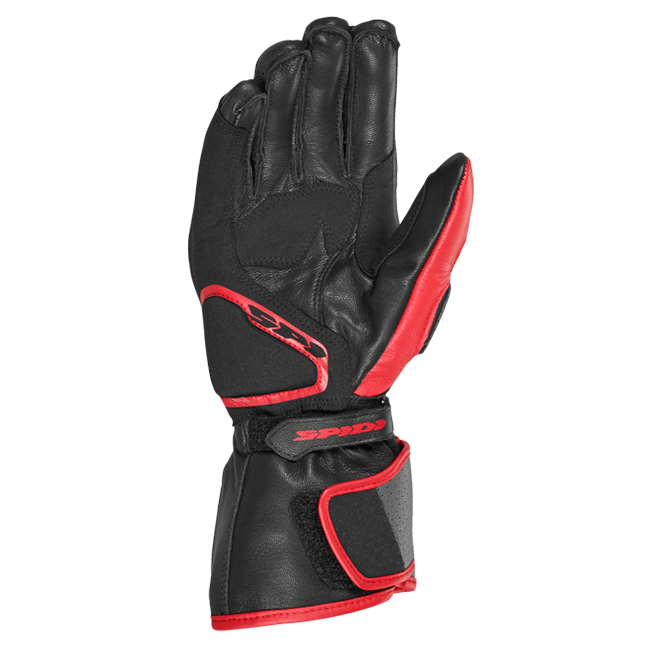 Spidi STR-6 Sport motorcycle leather gloves men's red