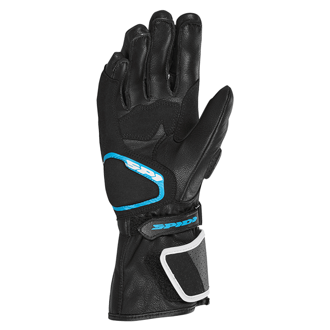 Spidi STR-6 women's motorcycle leather gloves in Grey White Provence colourway