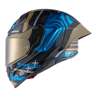 Swirl Carbon Sky Blue Gold