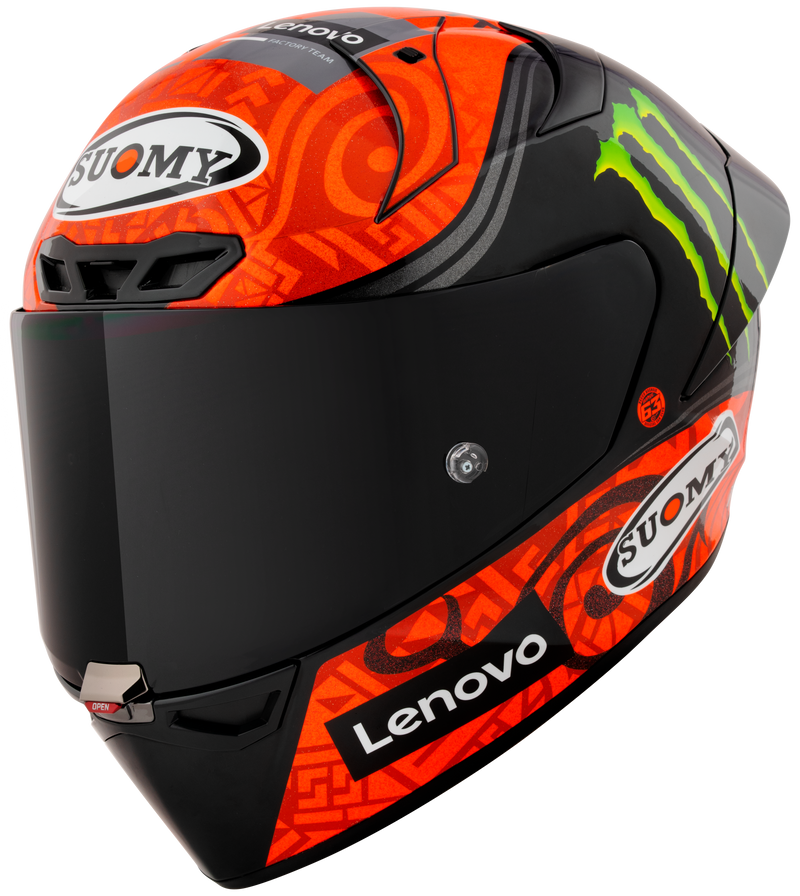 Suomy S1-XR GP full-face racing helmet Francesco Pecco Bagnaia Monster Replica 2023 livery