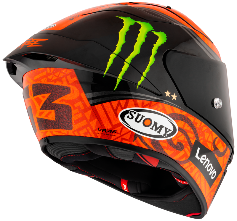 Suomy S1-XR GP full-face racing helmet Francesco Pecco Bagnaia Monster Replica 2023 livery