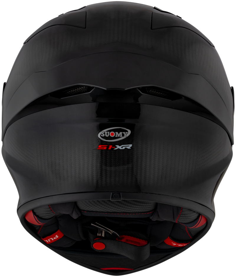 Suomy S1-XR GP full-face helmet in carbon gloss visible carbon finish