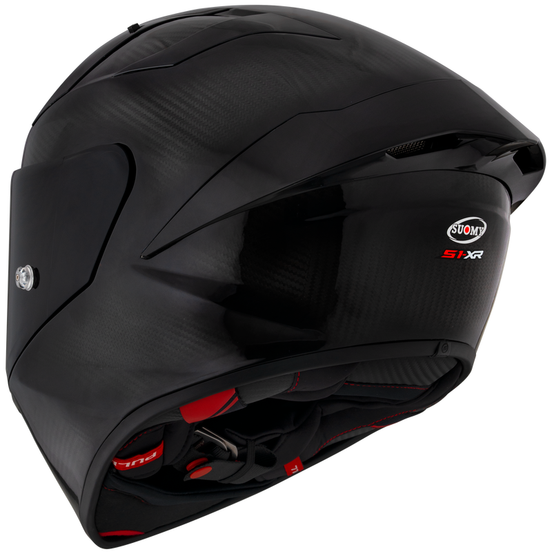 Suomy S1-XR GP full-face helmet in carbon gloss visible carbon finish