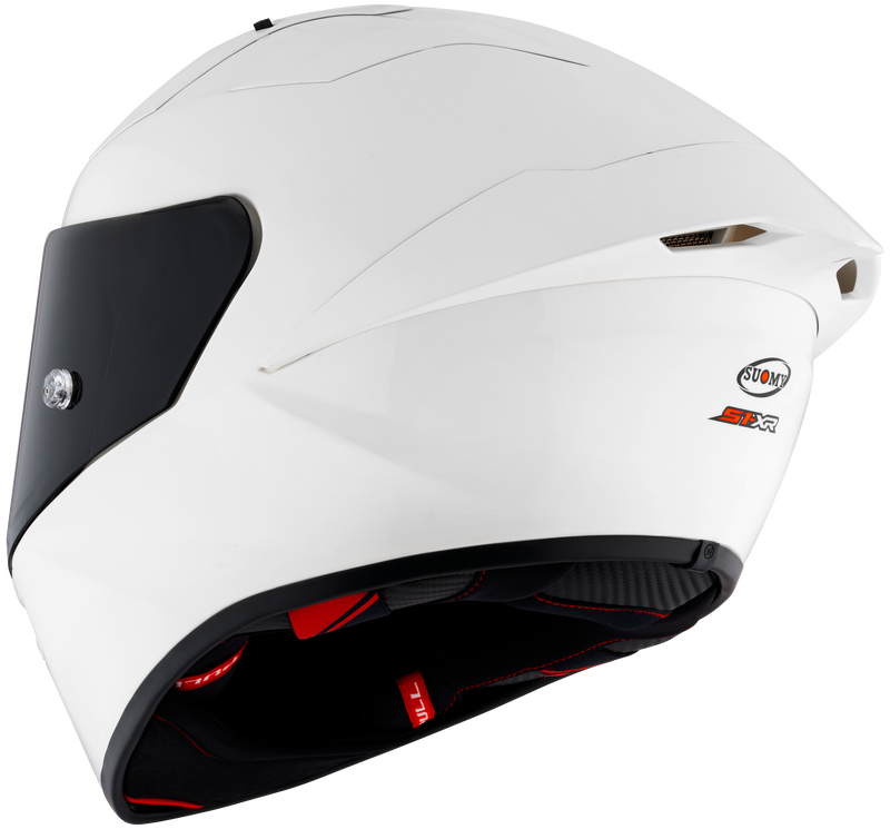 Suomy S1-XR GP full-face racing helmet in plain gloss white