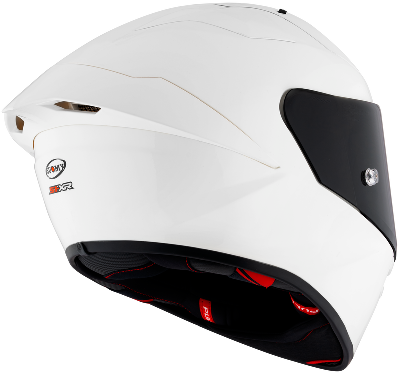 Suomy S1-XR GP full-face racing helmet in plain gloss white