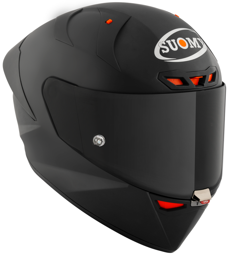 Suomy S1-XR GP full-face race helmet in plain black matt finish