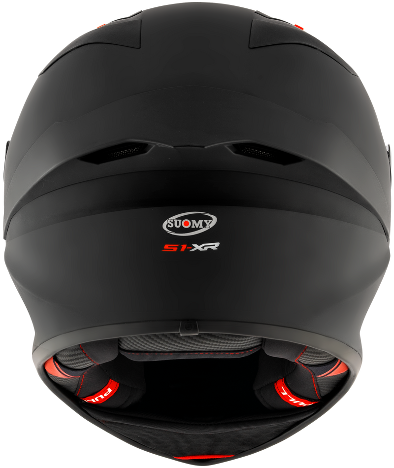 Suomy S1-XR GP full-face race helmet in plain black matt finish