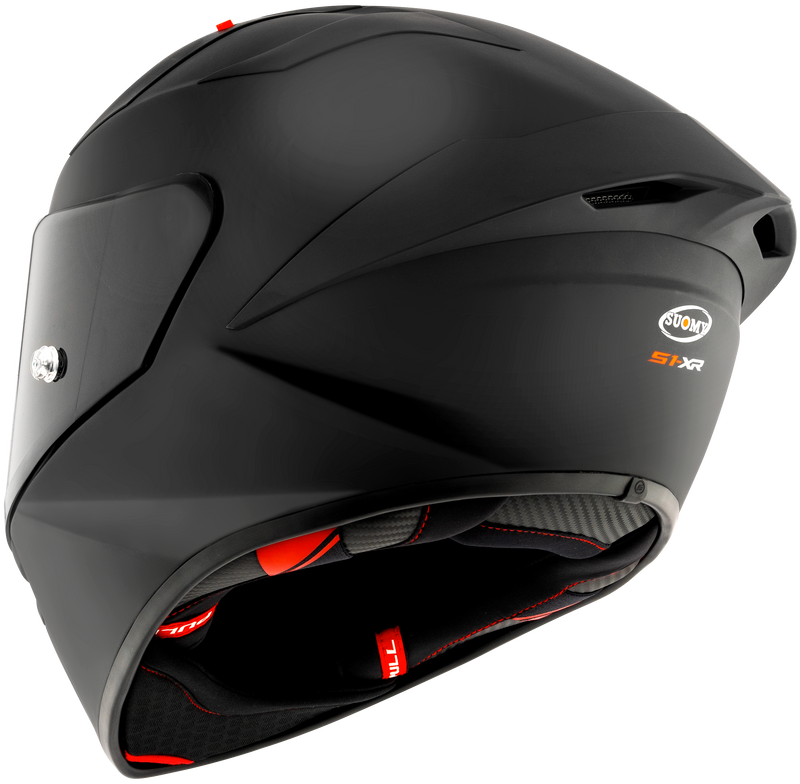 Suomy S1-XR GP full-face race helmet in plain black matt finish