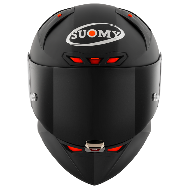 Suomy S1-XR GP full-face race helmet in plain black matt finish