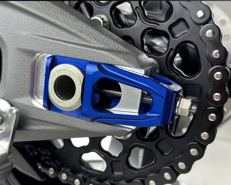 Motocorse chain tensioner slider kit with Brembo P2-24 caliper bracket for Ducati Panigale V4 2025-2026