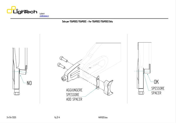 LighTech TEAP003 chain tensioner for Aprilia RSV4 RR RF 1100 Factory in black anodised finish