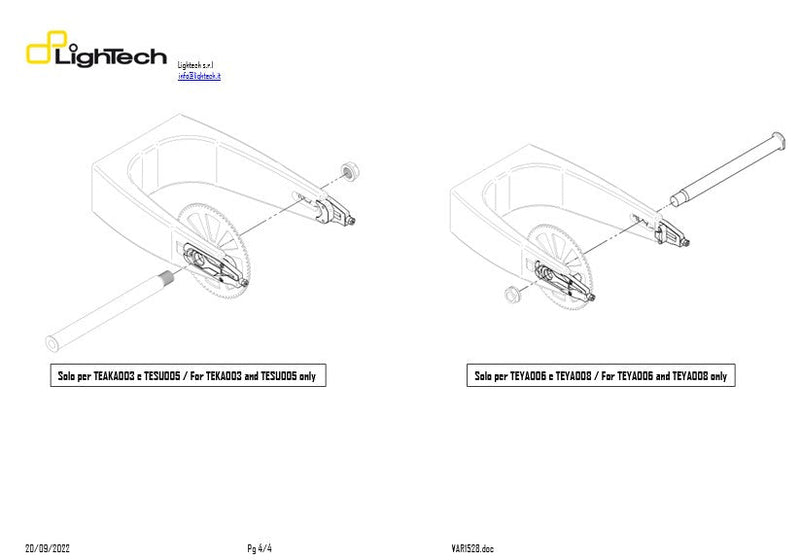 LighTech TEYA005 chain tensioner for Yamaha YZF-R1 RN65 anodised aluminium
