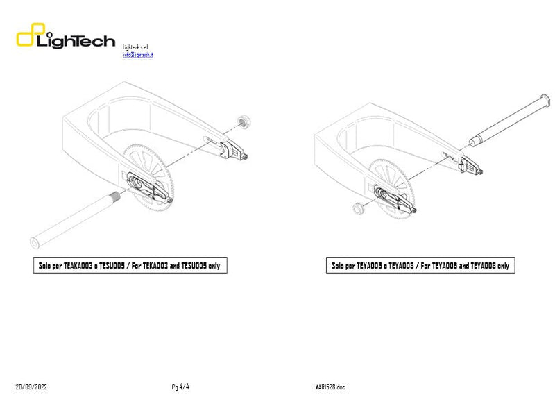 LighTech TESU004 chain tensioner for Suzuki GSX-R 600 and GSX-R 750 2011–2016