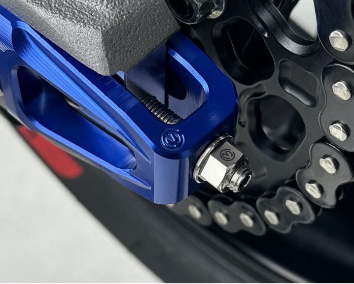 Motocorse chain tensioner kit with Brembo P2-30 caliper bracket for Ducati Panigale V4/S 2025-2026