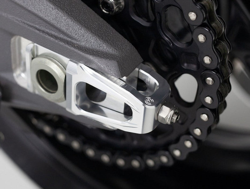 Motocorse chain tensioner slider kit with Brembo P2-24 caliper bracket for Ducati Panigale V4 2025-2026
