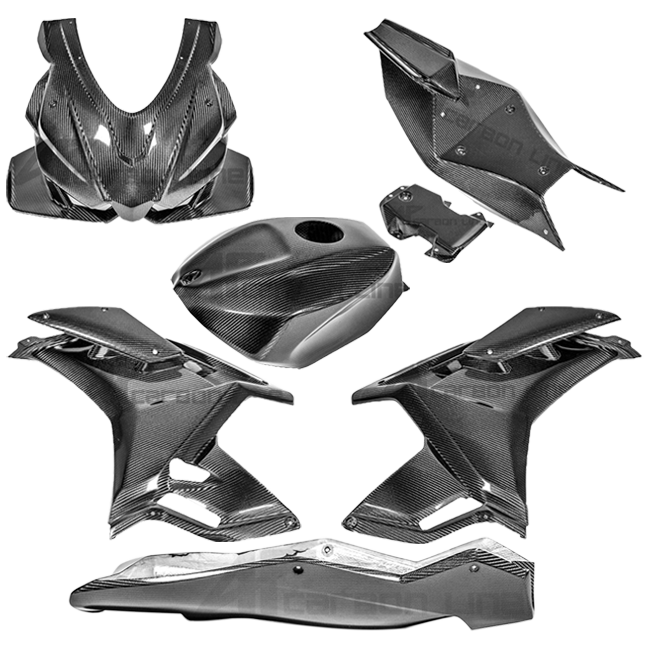 AP Carbon Line 200g twill carbon complete race fairing set for Aprilia RSV4 RR 1100 Factory 2021-2025