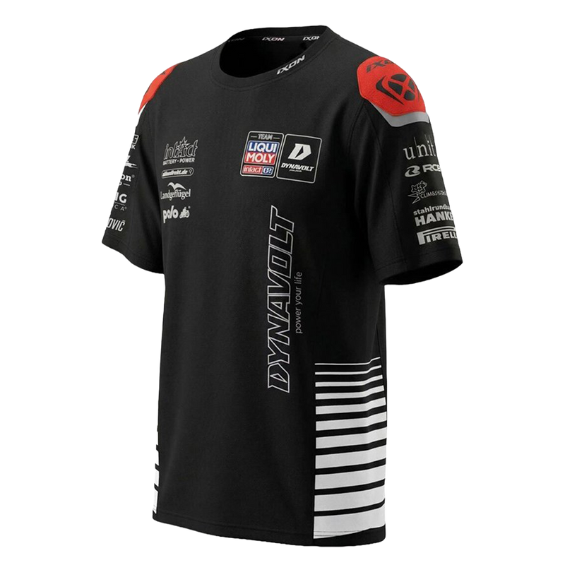IXON Liqui Moly Dynavolt Intact GP Team Replica T-Shirt Men 2026 – Black / Fluo Red / Silver
