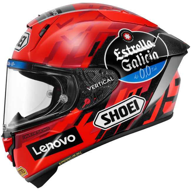 Shoei X-SPR PRO helmet Marc Márquez M.Marquez93 TC-1 Replica 2025 gloss red black white