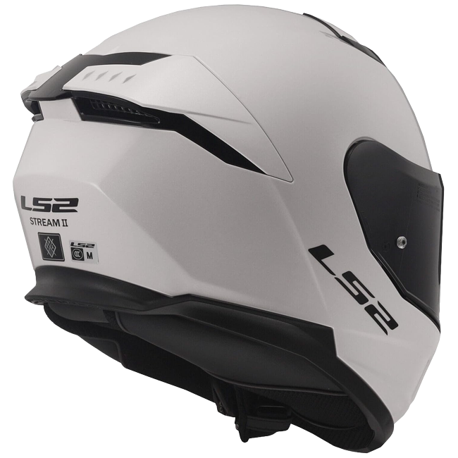 LS2 FF808 Stream II Helmet – Solid Gloss White