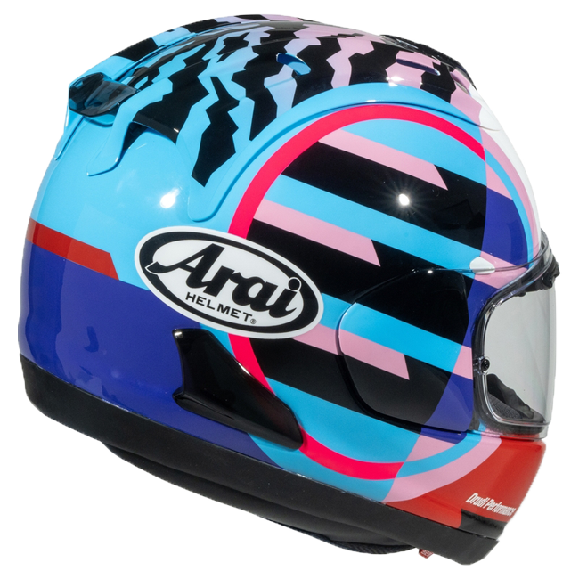 Arai RX-7V Evo full-face helmet in Spectre Cyan colourway