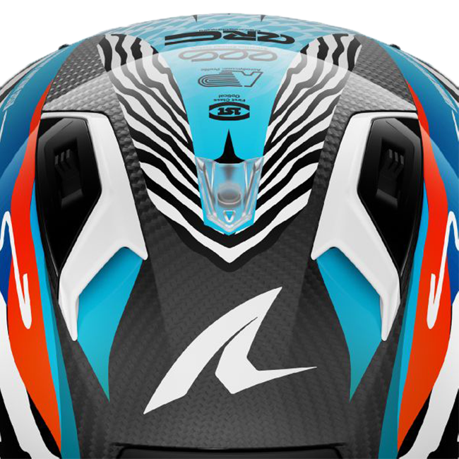 Shark Aeron GP FIM 2 Racing full-face helmet in Speed-Fancy DWB white blue black