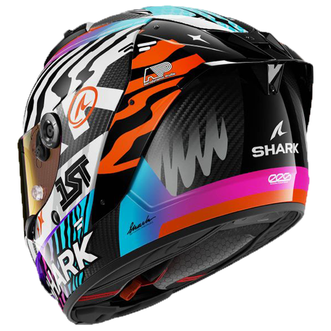 Shark Aeron Speed-Fancy DWO full-face helmet in white and orange