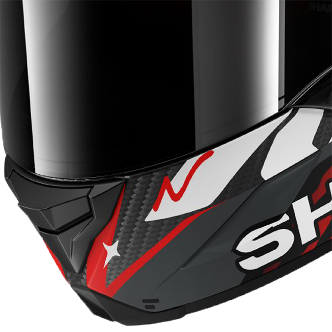 Shark Aeron GP racing helmet in Speed-Fancy DWR matte white and red colourway