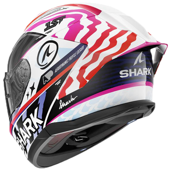 Shark Skwal Cup Speed-Fancy WKO HE6514 full-face helmet in white and orange