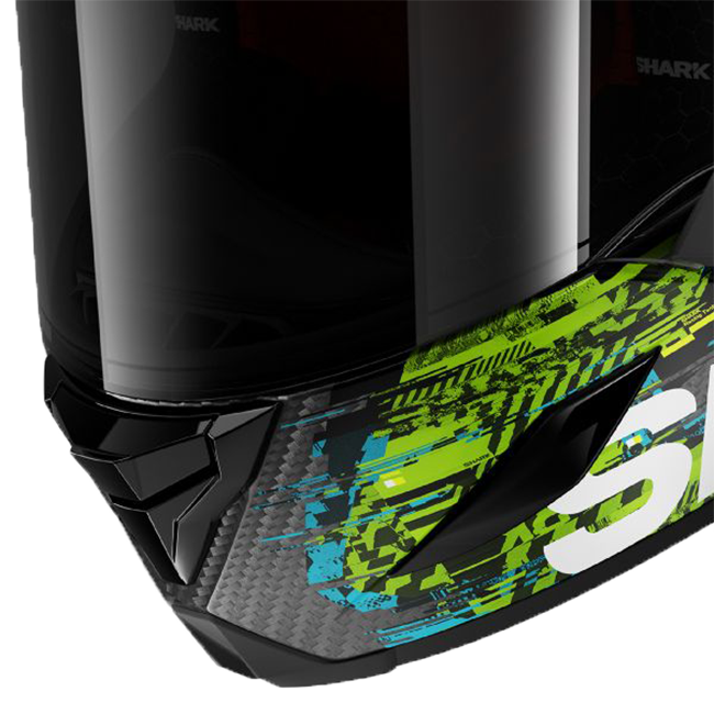 Shark Aeron GP full-face racing helmet in Speed-Vibe DBG blue-green colourway