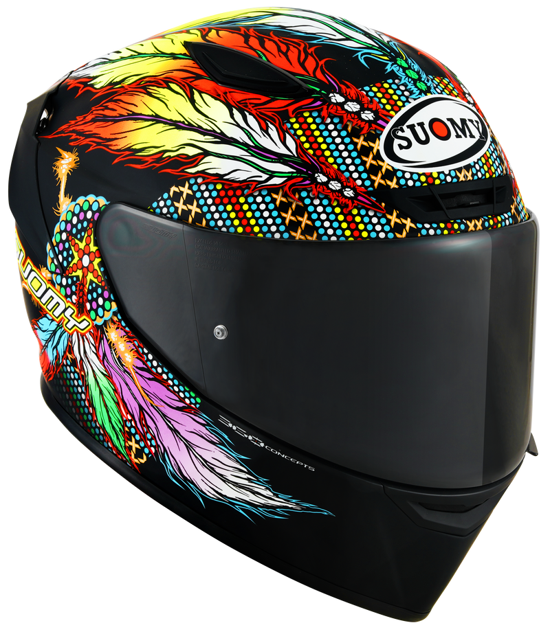 Suomy Track-1 full-face helmet in Chieftain Matte Black finish