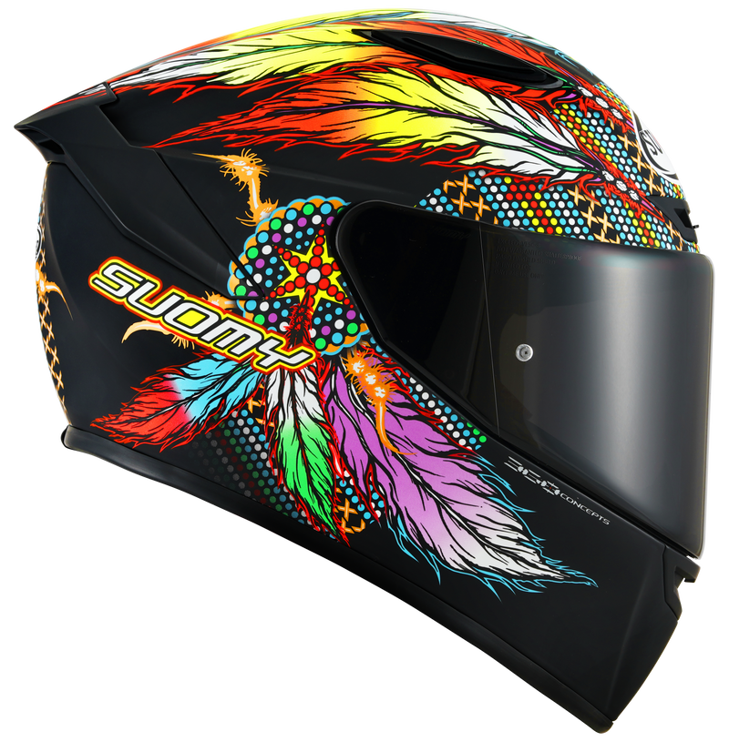 Suomy Track-1 full-face helmet in Chieftain Matte Black finish