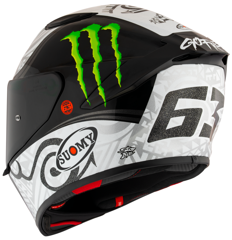 Suomy Track-1 full-face helmet in Francesco Pecco Bagnaia Winter Test 2023 Replica matte livery