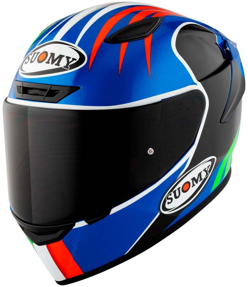 Suomy Track-1 full-face helmet in Francesco Pecco Bagnaia Mugello 2022 Replica livery