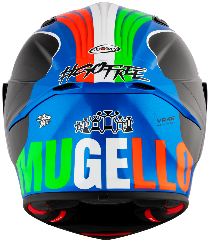 Suomy Track-1 full-face helmet in Francesco Pecco Bagnaia Mugello 2022 Replica livery