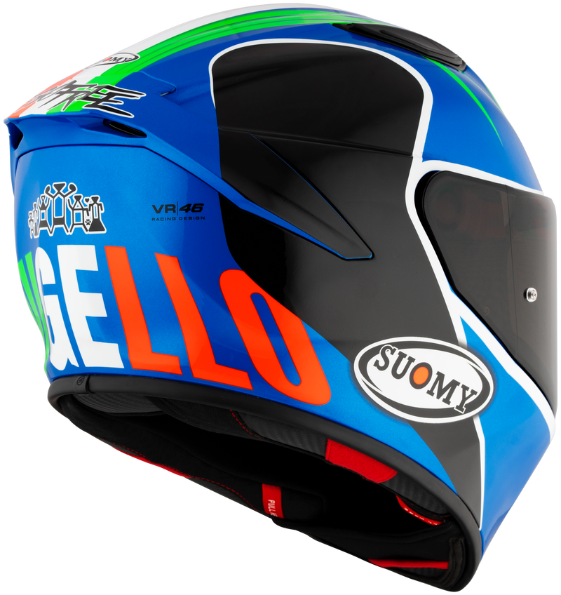 Suomy Track-1 full-face helmet in Francesco Pecco Bagnaia Mugello 2022 Replica livery
