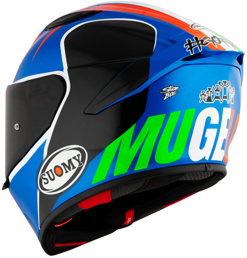 Suomy Track-1 full-face helmet in Francesco Pecco Bagnaia Mugello 2022 Replica livery