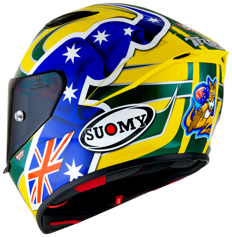 Suomy Track-1 helmet in Troy Bayliss 2005 Replica gloss livery