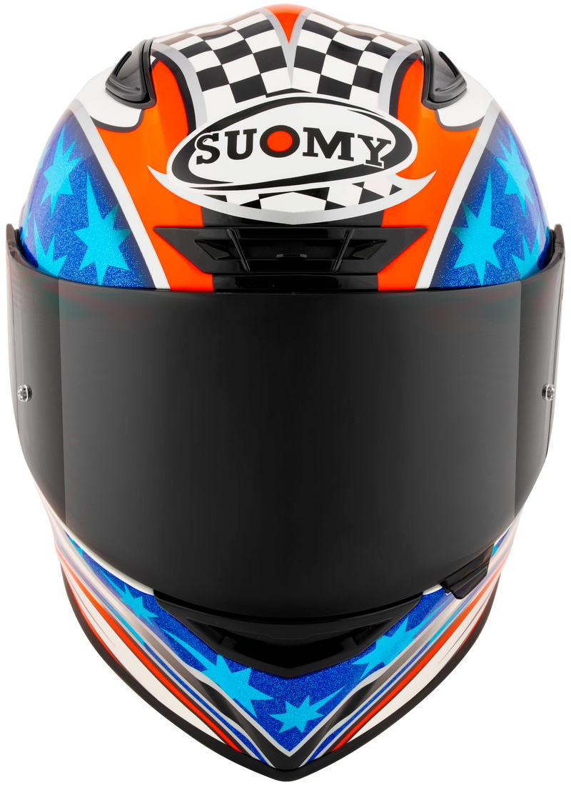 Suomy Track-1 full-face helmet in Troy Bayliss 2002 Replica gloss livery