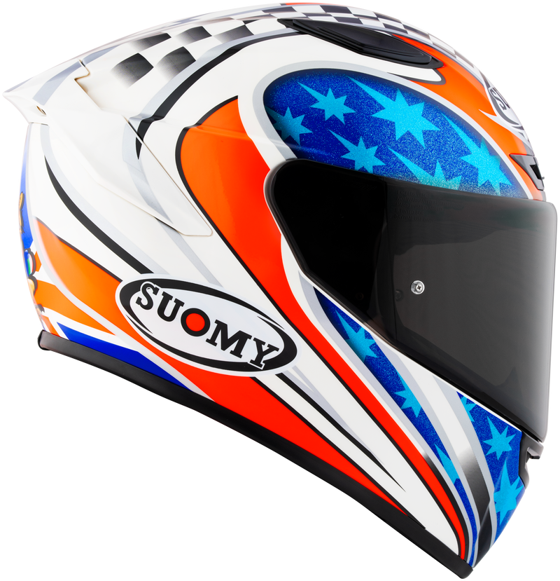 Suomy Track-1 full-face helmet in Troy Bayliss 2002 Replica gloss livery