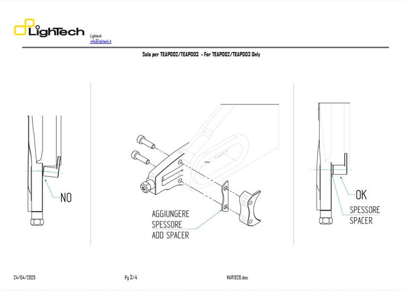 LighTech TEBM002 chain tensioner BMW S1000RR K46 anodised aluminium
