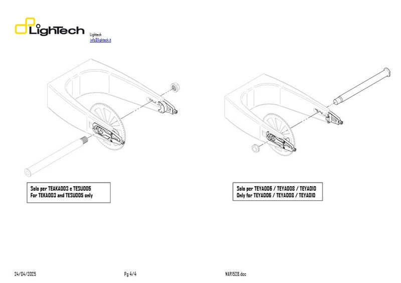 LighTech TEBM002 chain tensioner BMW S1000RR K46 anodised aluminium