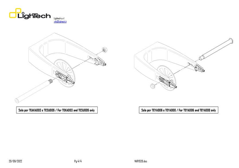 LighTech TEHO002 chain tensioner Honda CBR 1000 RR SC59 in anodised aluminium