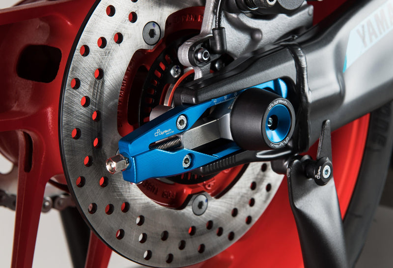 LighTech TEYA010 chain tensioner for Yamaha R9 2025 in anodised aluminium