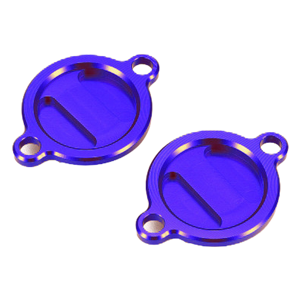 Accossato off-road oil filter cover TFM03 for KTM 450SX-F, blue colour