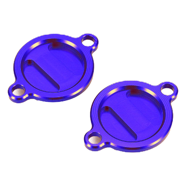Accossato off-road oil filter cover TFM03 for Husqvarna FE 250, blue colour