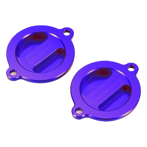 Accossato off-road oil filter cover TFM04 for KTM 450SX-F, blue colour